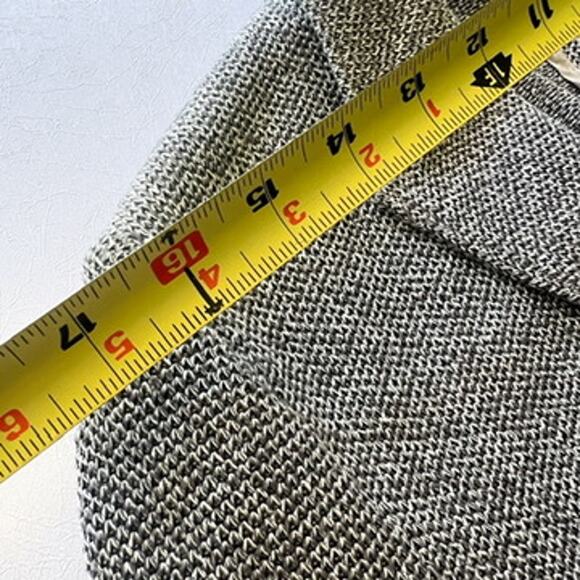 Zara Man Unstructured Blazer 2 Button Gray Knit Cotton Blend Pen Slot US46 Tall - Picture 9 of 12